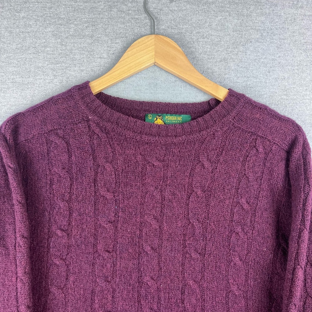 Vintage Peregrine By JG Glover Wool purple Sweater unisex size L